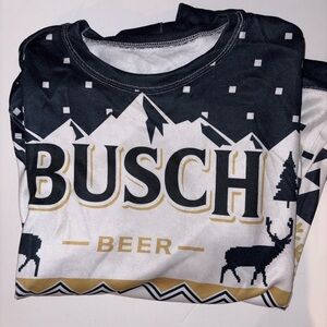 Busch Beer Graphic  Christmas Sweatshirt